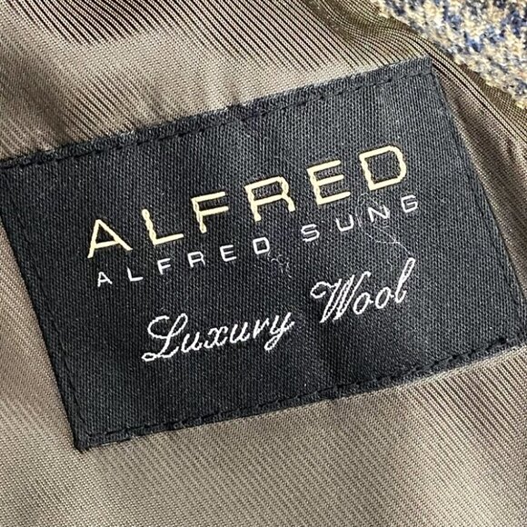 Alfred Sung Moores Luxury Wool Blazer Suit Jacket 46L - Picture 3 of 11